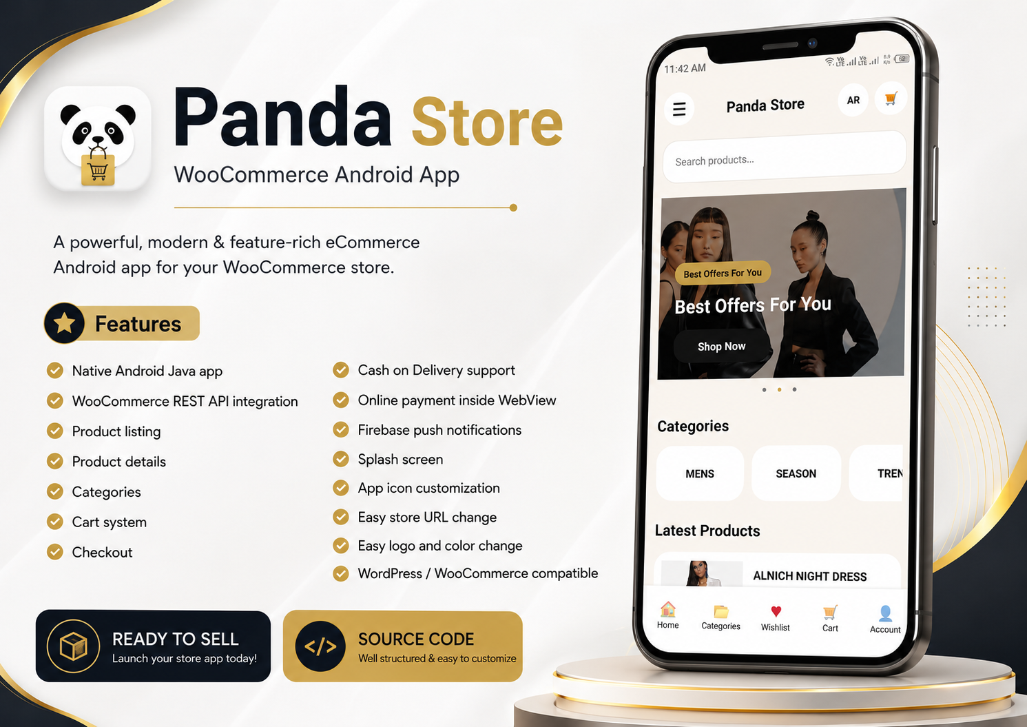 Panda Store – WooCommerce Android App Source Code